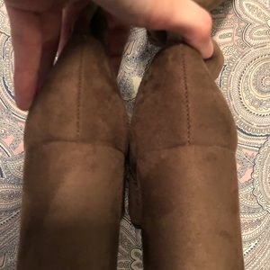 Brown thigh high boots